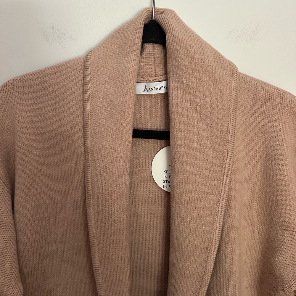 Cardigan Oversized Open Front Beige Small NWT - Picture 5 of 9